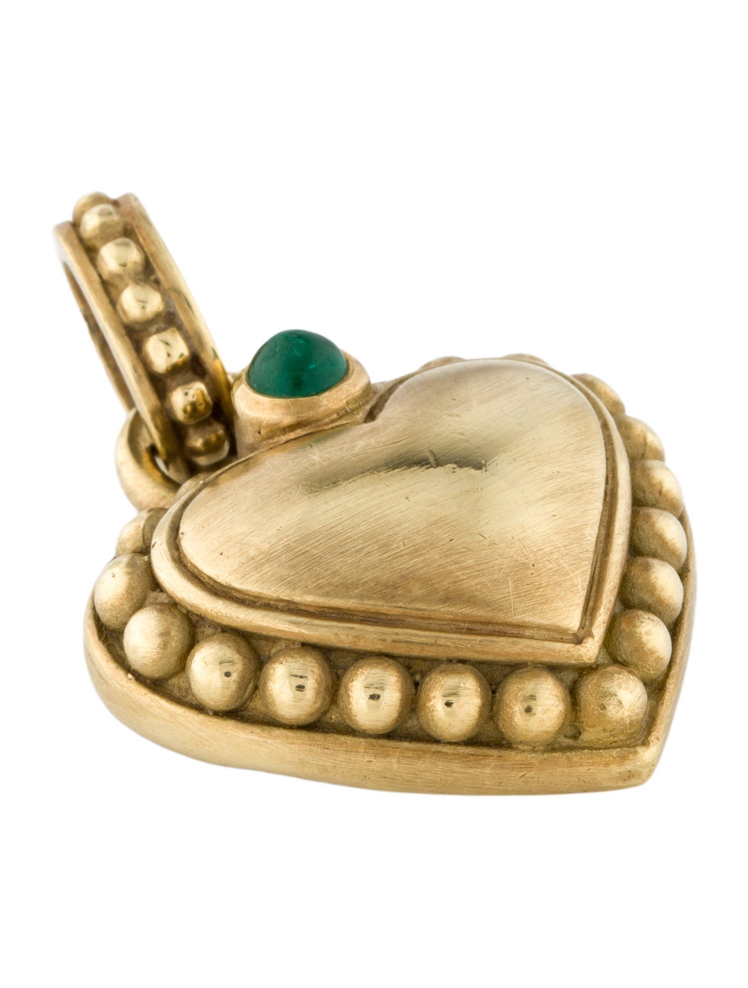 Judith Ripka 18K Emerald Heart Pendant