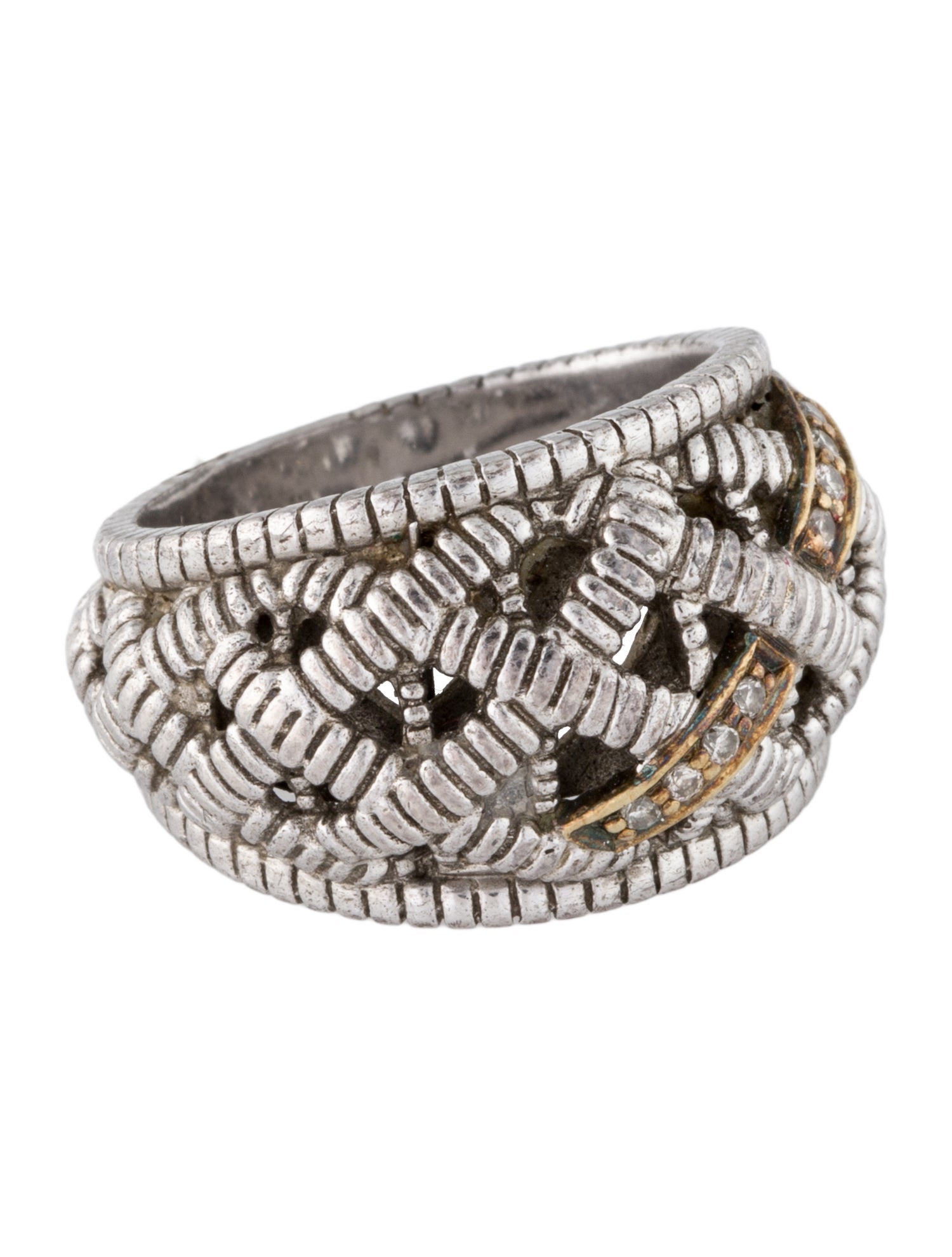 Judith Ripka Two-Tone Diamond Band