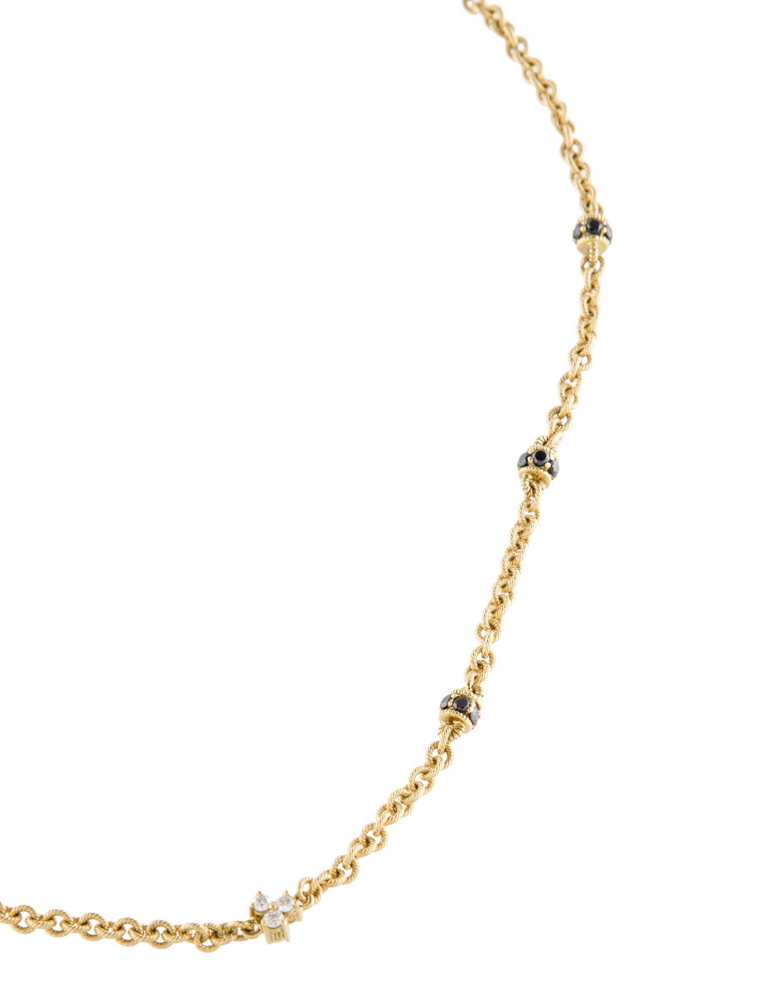 Judith Ripka 18K 1.84ctw Diamond Station Necklace