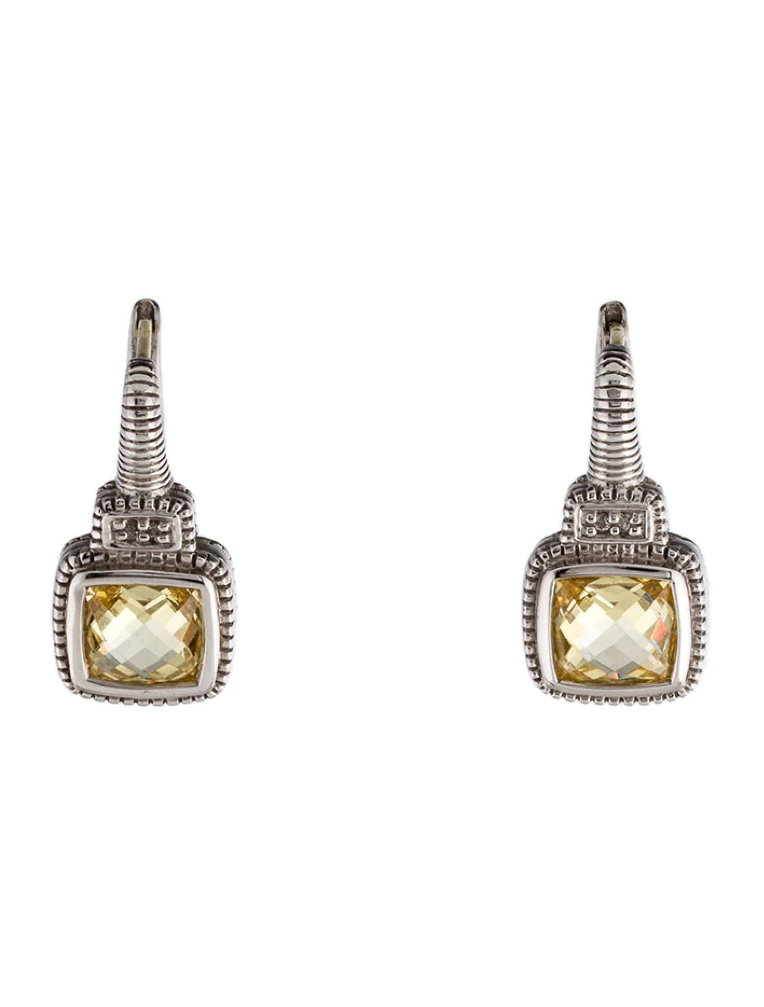 Judith Ripka Cubic Zirconia & Sapphire Drop Earrings