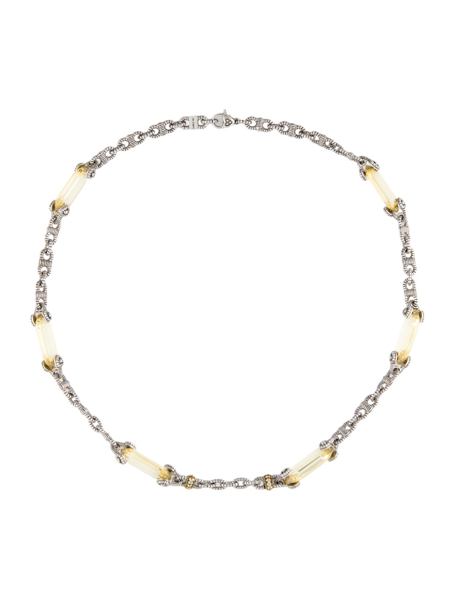 Judith Ripka Cubic Zirconia & Diamond Station Necklace