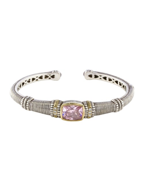 Judith Ripka Cubic Zirconia & Diamond Cuff Bracelet