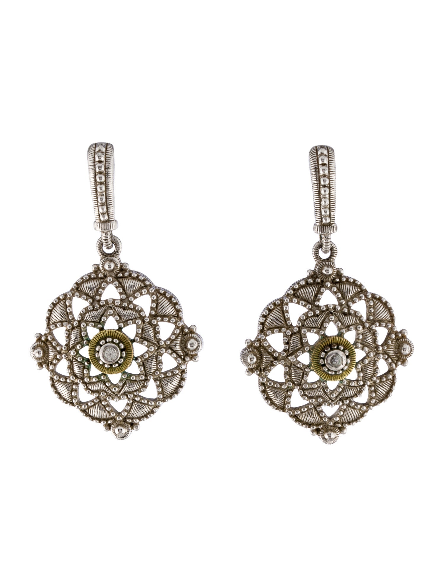 Judith Ripka Sapphire Disc Drop Earrings