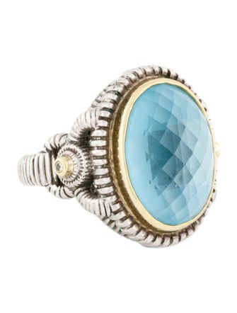 Judith Ripka Topaz & Diamond Cocktail Ring