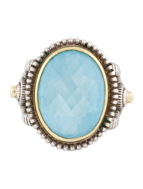 Judith Ripka Topaz & Diamond Cocktail Ring