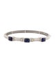 Judith Ripka Sapphire & Synthetic Sapphire Triple Stone Bangle