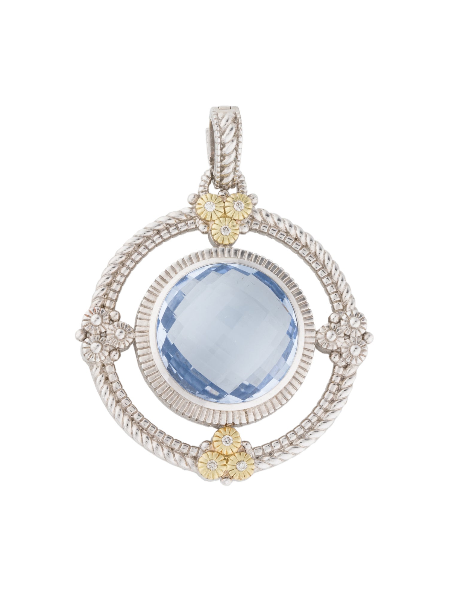 Judith Ripka Quartz & Diamond Pendant