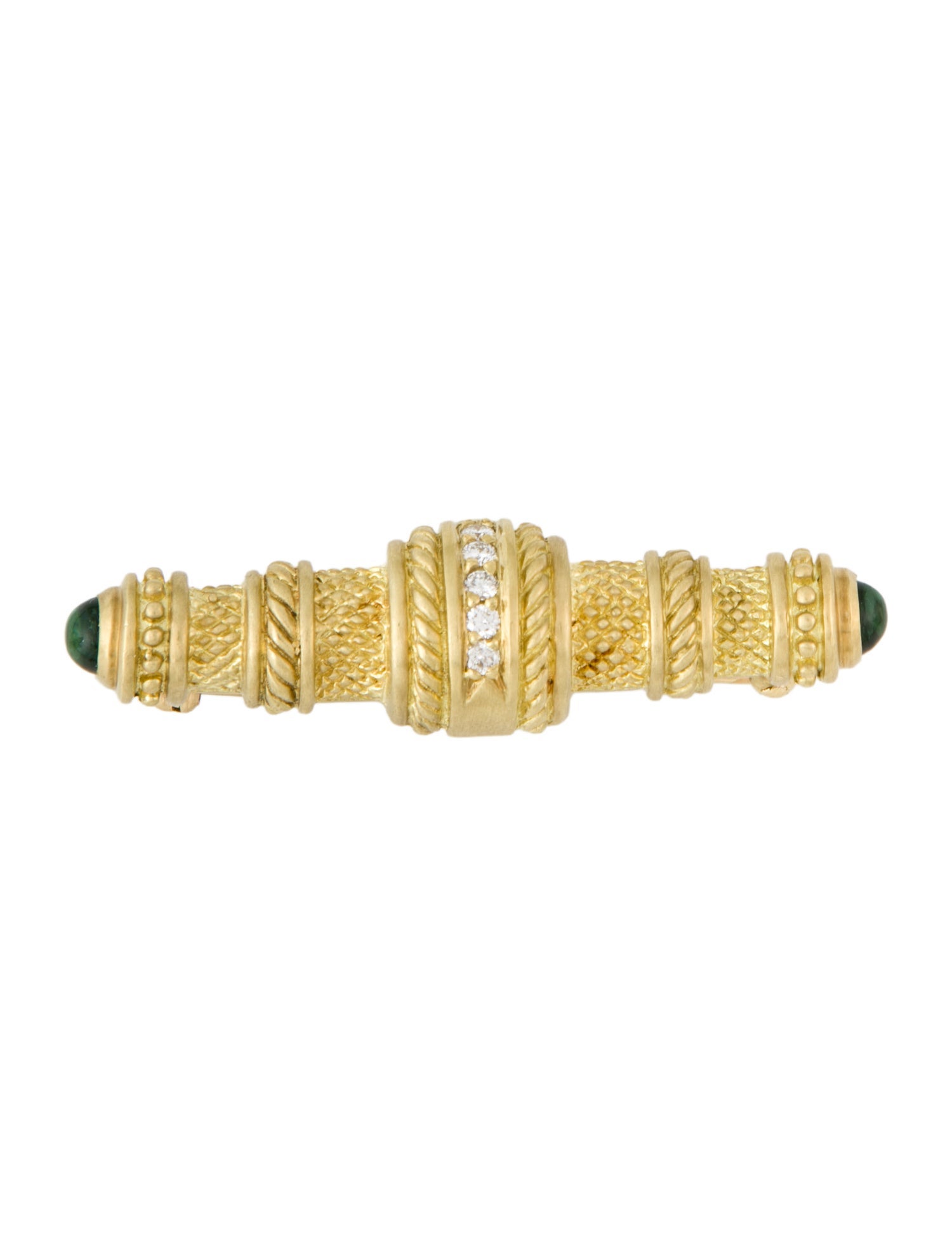 Judith Ripka 18K Synthetic Quartz & Diamond Convertible Brooch