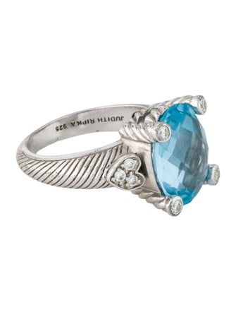 Judith Ripka Topaz & Cubic Zirconia Cocktail Ring