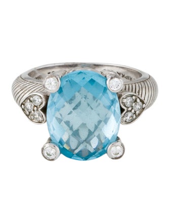 Judith Ripka Topaz & Cubic Zirconia Cocktail Ring