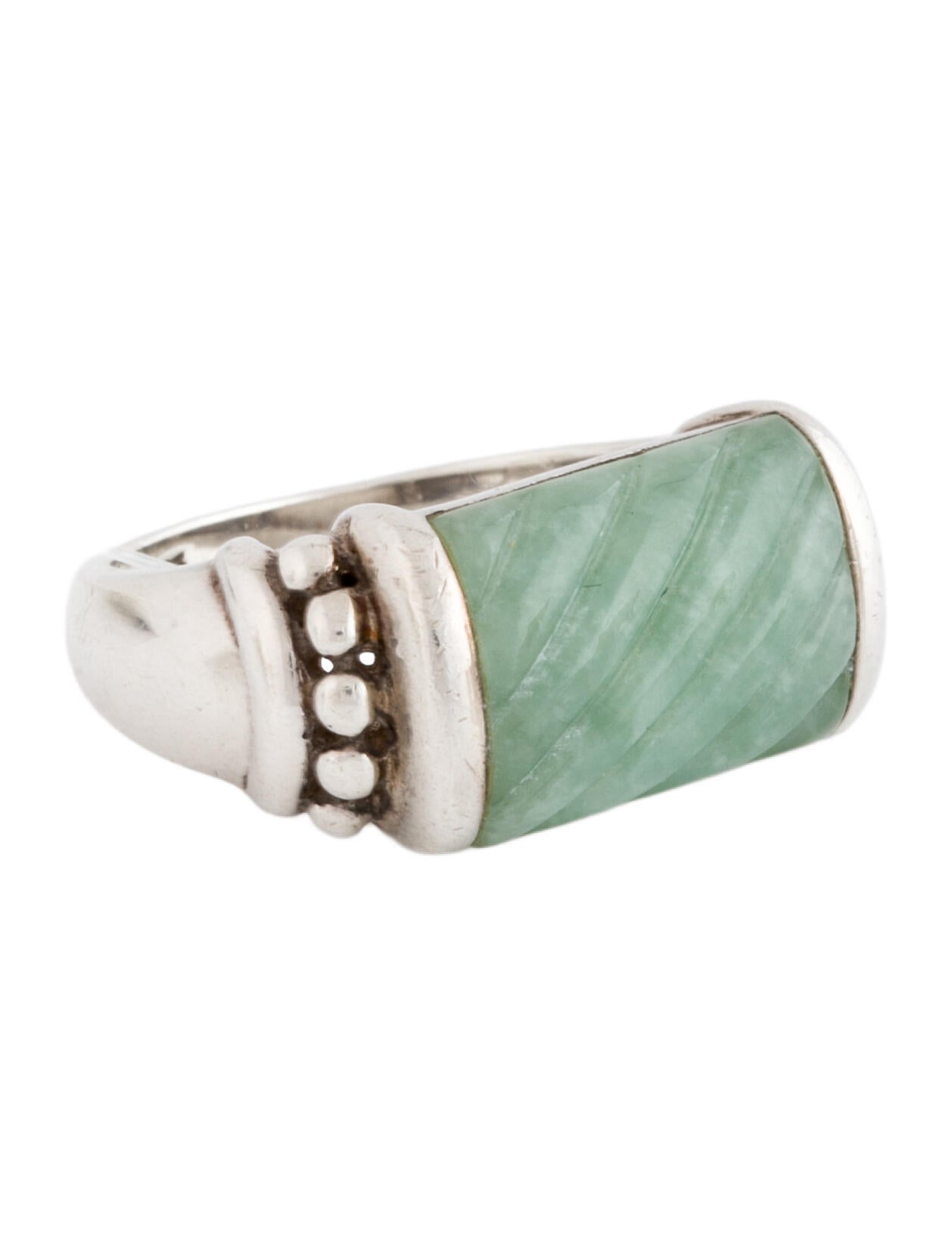 Judith Ripka Carved Jadeite Ring