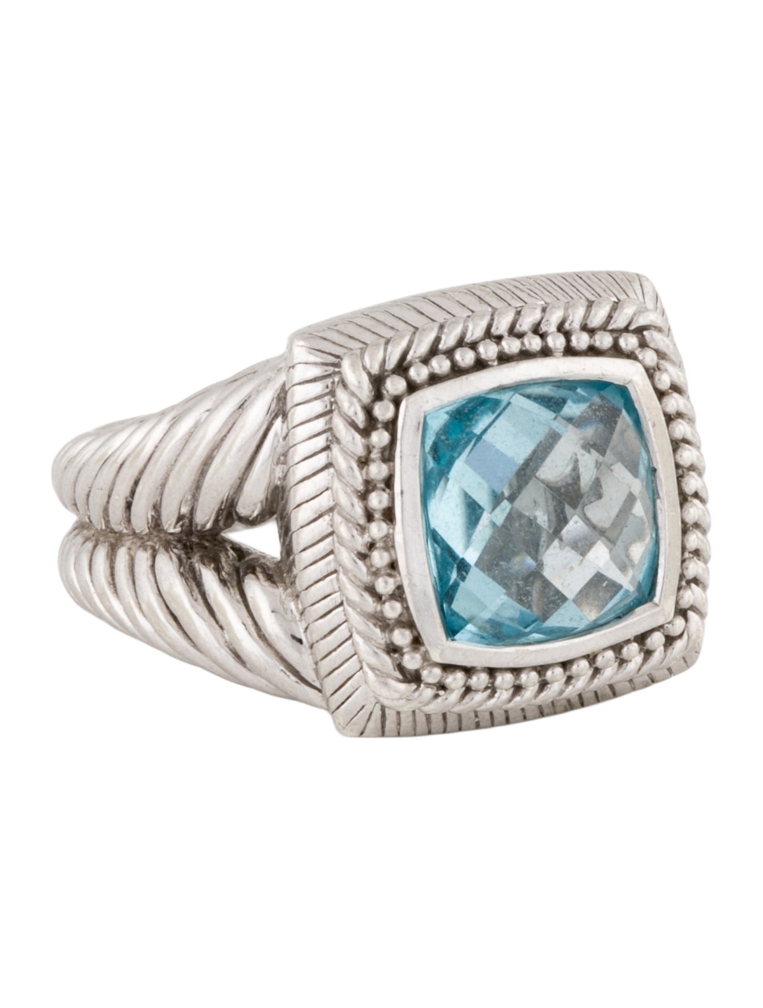 Judith Ripka Topaz Bezel Set Ring