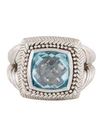 Judith Ripka Topaz Bezel Set Ring