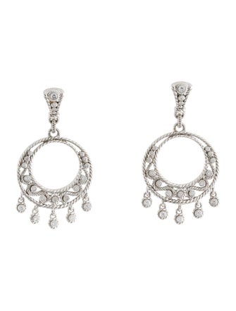 Judith Ripka Cubic Zirconia Garland Chandelier Earclip Earrings