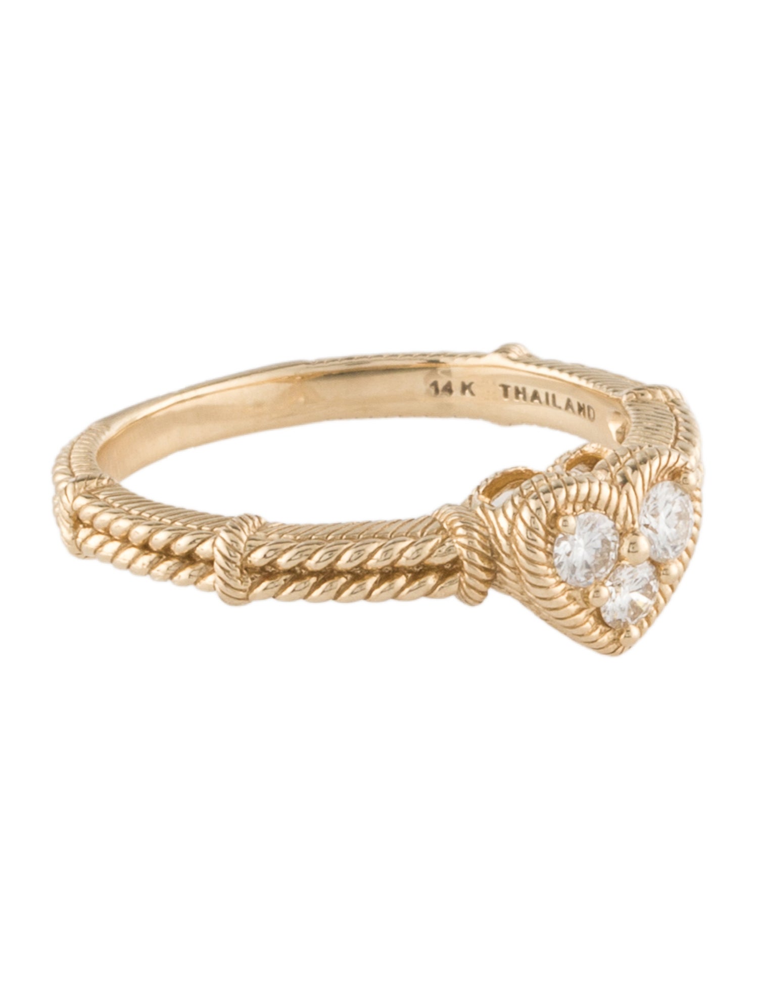 Judith Ripka 14K Diamond Heart Cocktail Ring