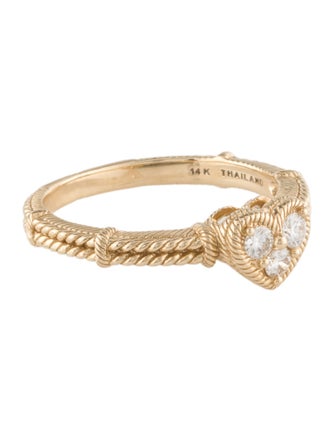Judith Ripka 14K Diamond Heart Cocktail Ring