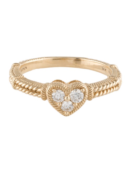 Judith Ripka 14K Diamond Heart Cocktail Ring