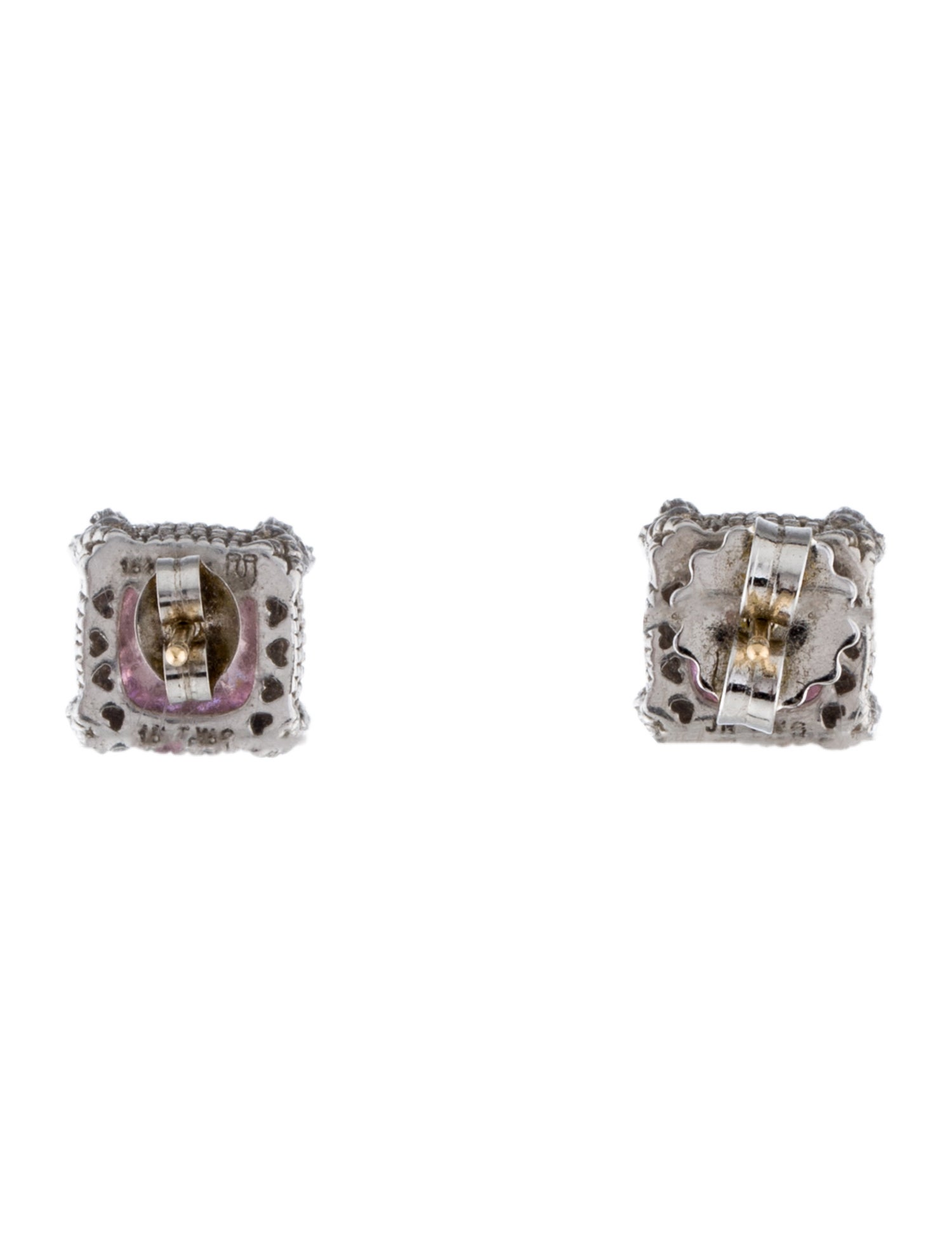 Judith Ripka Crystal & Sapphire Stud Earrings