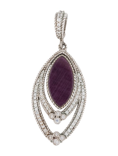 Judith Ripka Ruby & Cubic Zirconia Pendant