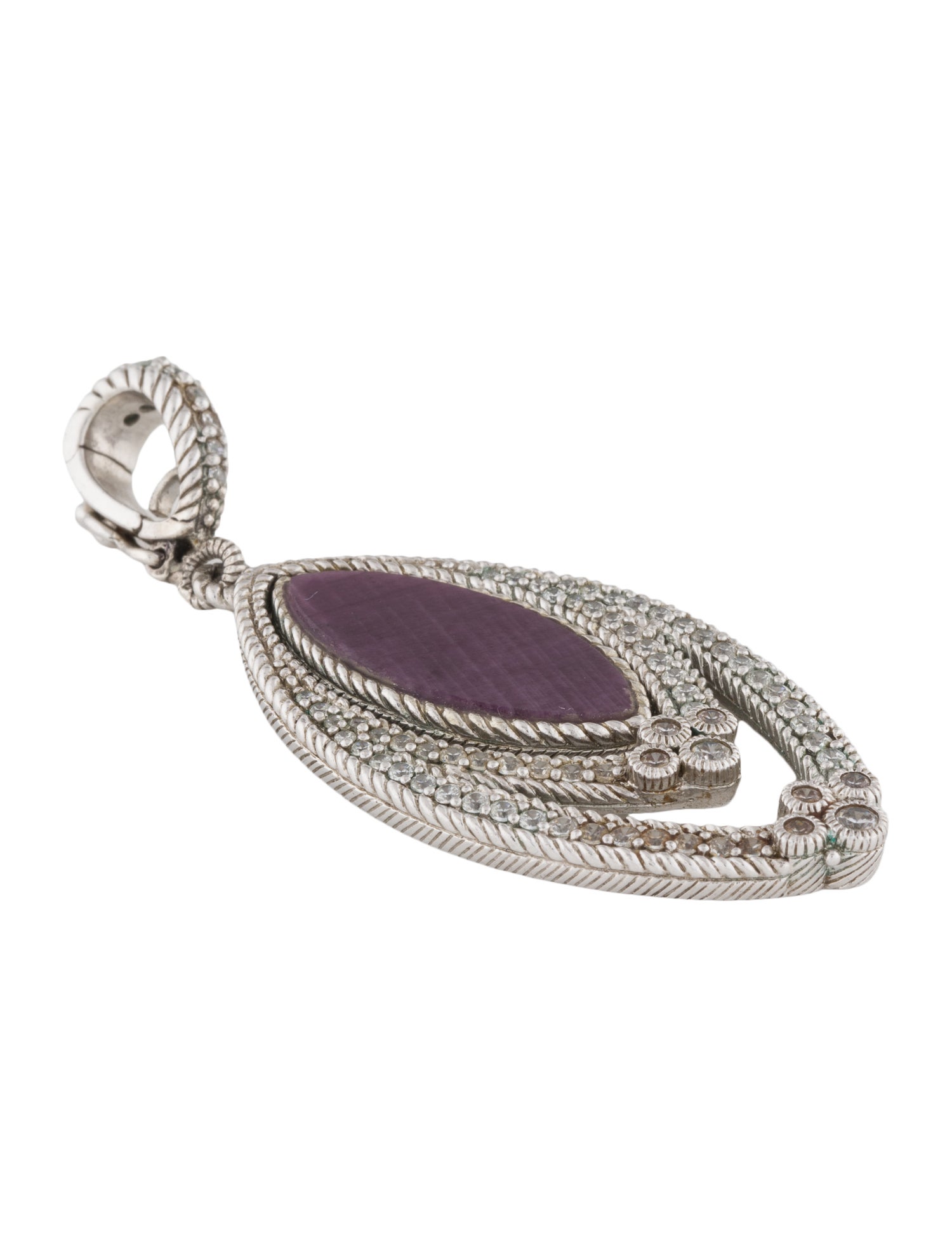 Judith Ripka Ruby & Cubic Zirconia Pendant