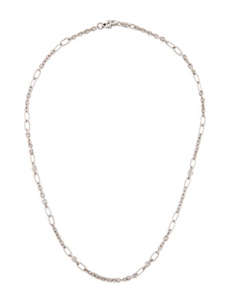 Judith Ripka 18K Diamond Figaro Chain Necklace