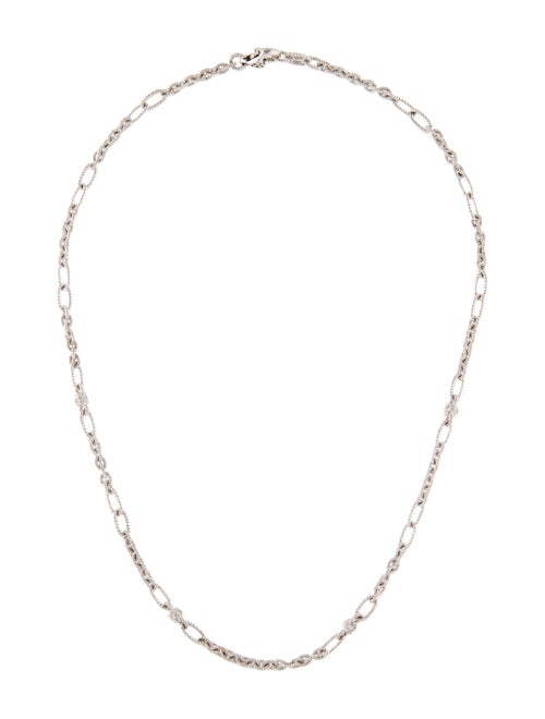 Judith Ripka 18K Diamond Figaro Chain Necklace