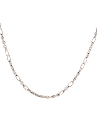 Judith Ripka 18K Diamond Figaro Chain Necklace