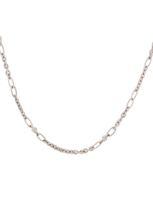 Judith Ripka 18K Diamond Figaro Chain Necklace