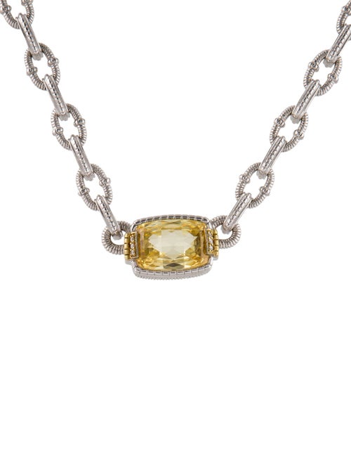 Judith Ripka Cubic Zirconia & Diamond Pendant Necklace