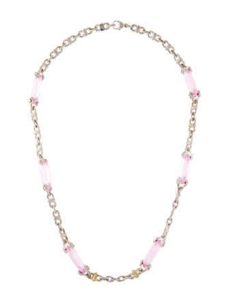 Judith Ripka Cubic Zirconia & Diamond Station Necklace