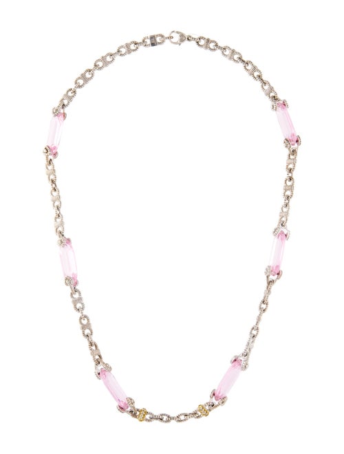 Judith Ripka Cubic Zirconia & Diamond Station Necklace