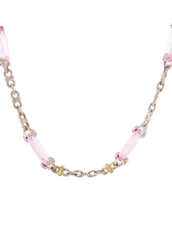 Judith Ripka Cubic Zirconia & Diamond Station Necklace