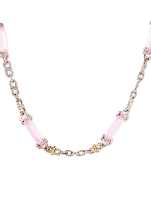 Judith Ripka Cubic Zirconia & Diamond Station Necklace