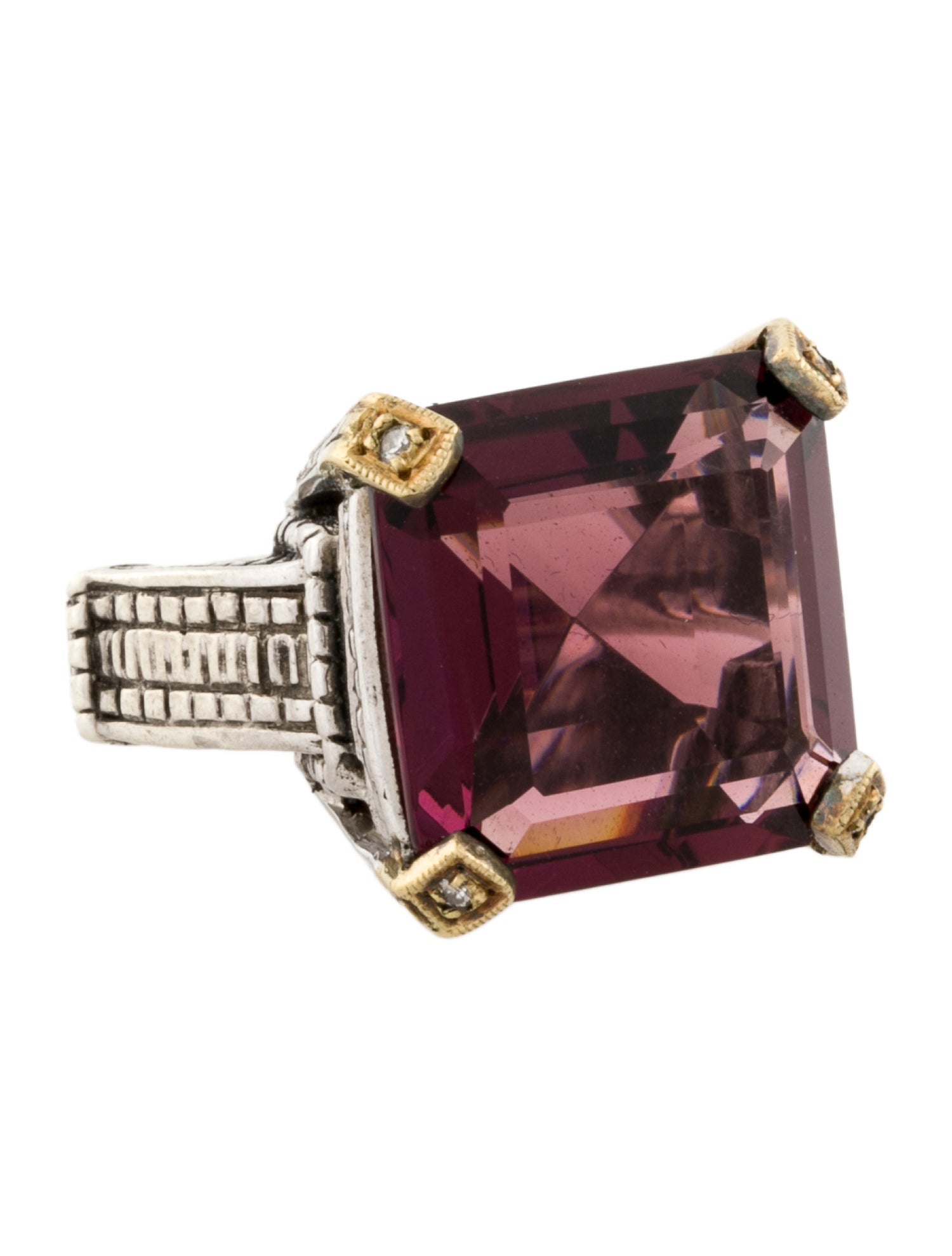 Judith Ripka Cubic Zirconia & Diamond Cocktail Ring
