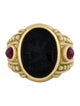 Judith Ripka 18K Onyx & Ruby Cocktail Ring
