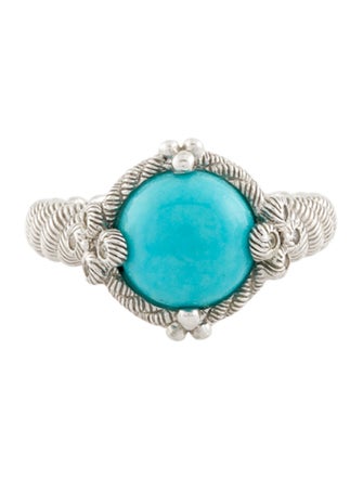 Judith Ripka Turquoise & Cubic Zirconia Cocktail Ring