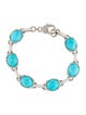 Judith Ripka Turquoise & Cubic Zirconia Link Bracelet