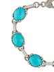 Judith Ripka Turquoise & Cubic Zirconia Link Bracelet