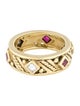 Judith Ripka 18K Ruby & Diamond Band