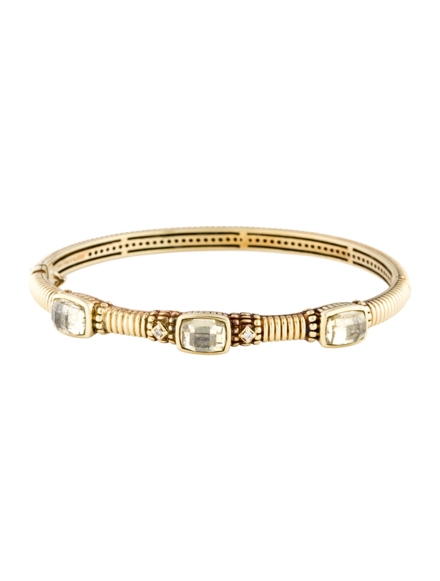 Judith Ripka 14K Cubic Zirconia Bangle Bracelet