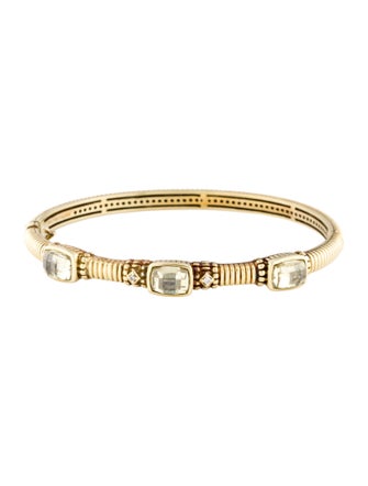 Judith Ripka 14K Cubic Zirconia Bangle Bracelet