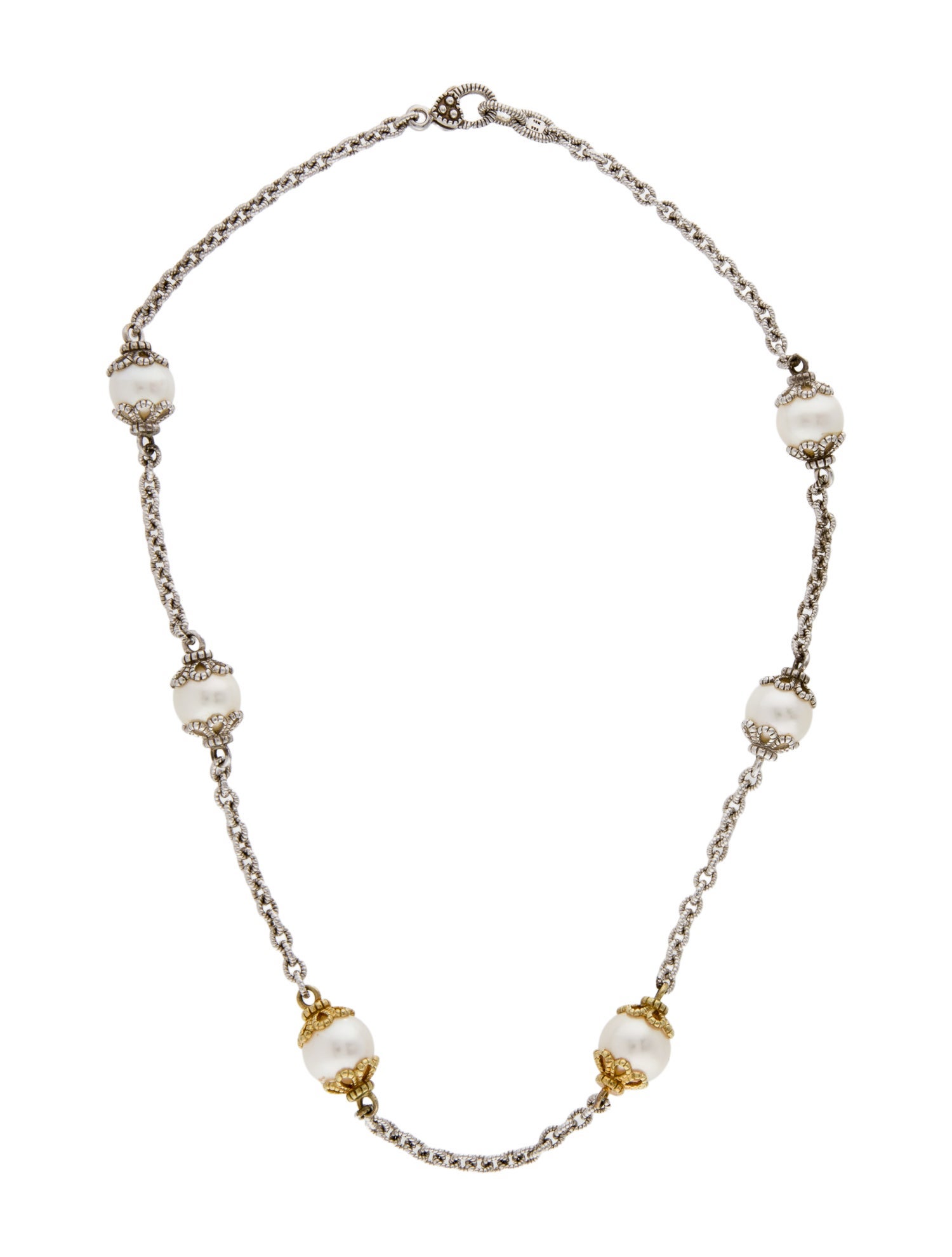 Judith Ripka Pearl Station Necklace