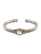 Judith Ripka Quartz & Diamond Cuff Bracelet