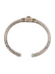 Judith Ripka Quartz & Diamond Cuff Bracelet