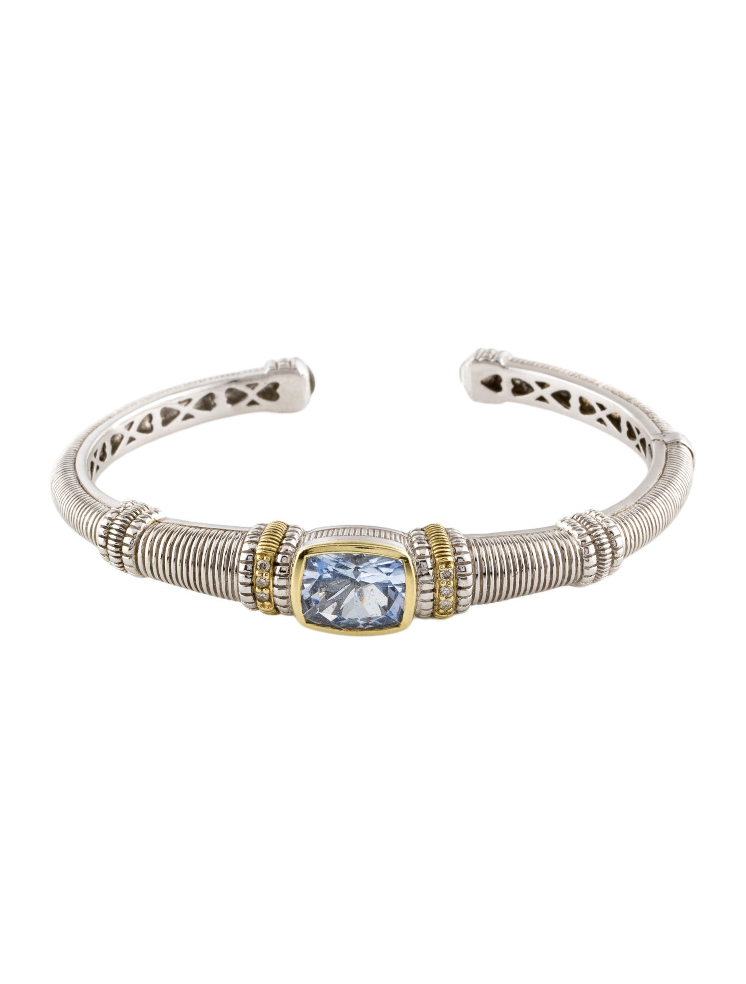 Judith Ripka Synthetic Quartz Cuff Bracelet