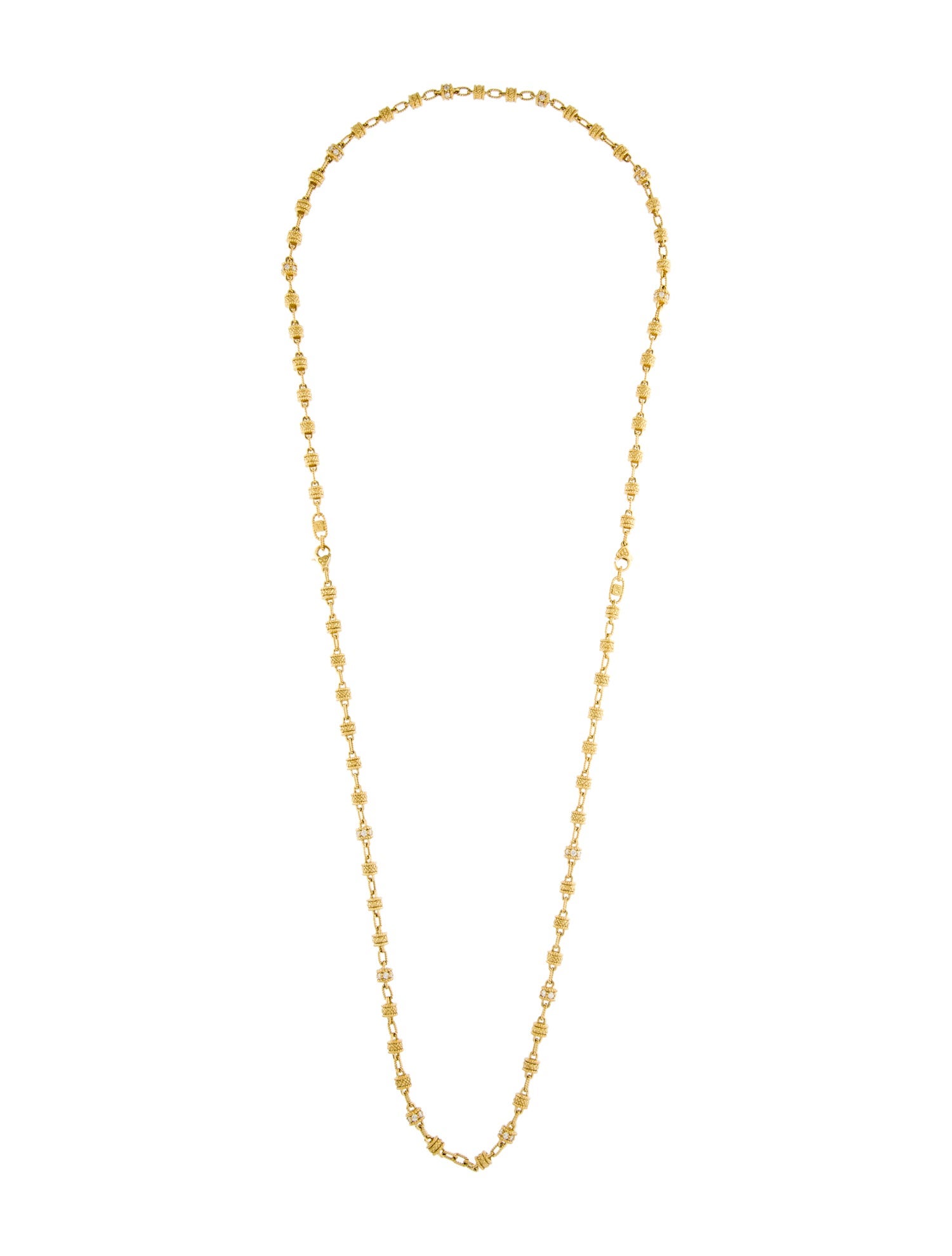 Judith Ripka 18K 2.88ctw Diamond Convertible Station Necklace