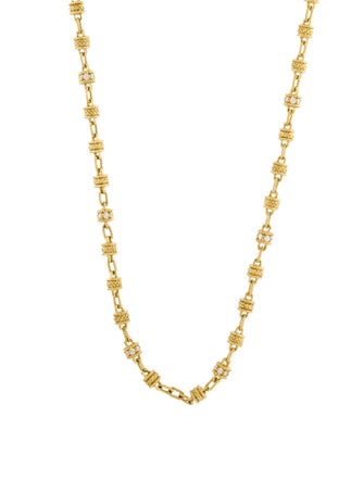 Judith Ripka 18K 2.88ctw Diamond Convertible Station Necklace