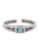 Judith Ripka Amethyst & Topaz Hinged Cuff