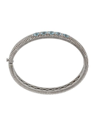 Judith Ripka Topaz Hinged Bracelet