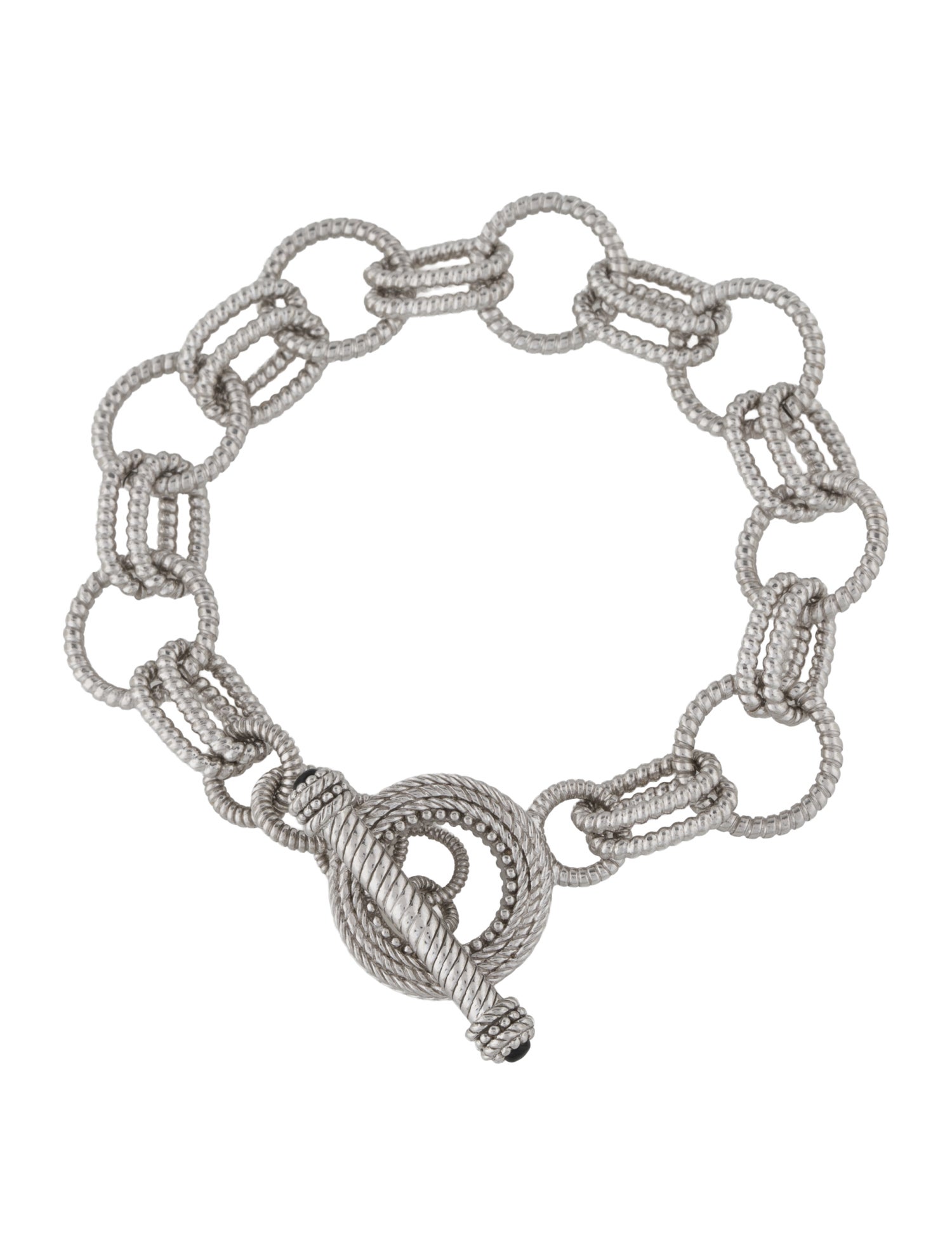 Judith Ripka Textured Link Bracelet